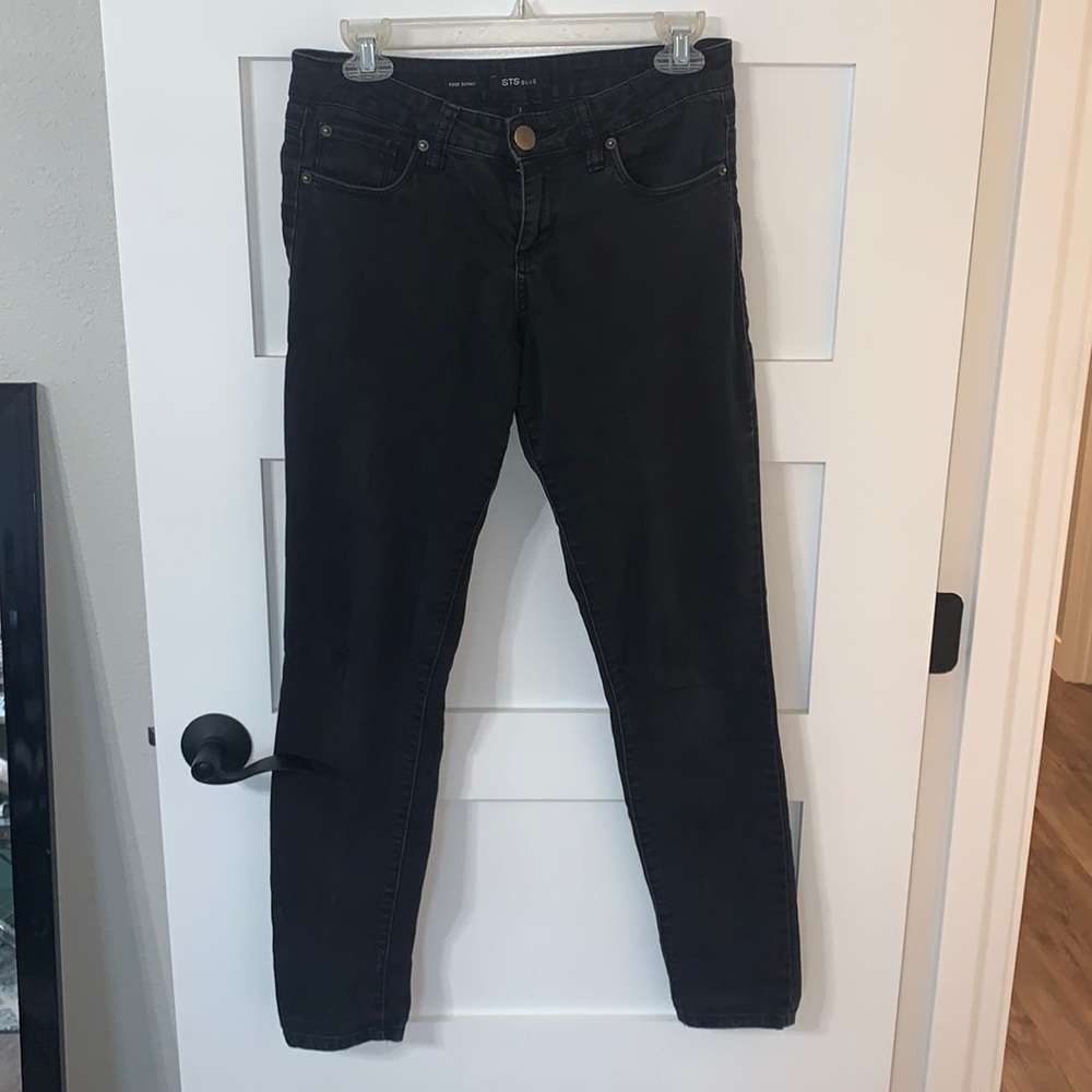 STS Blue Piper Skinny Jeans Distressed Black Size 7
